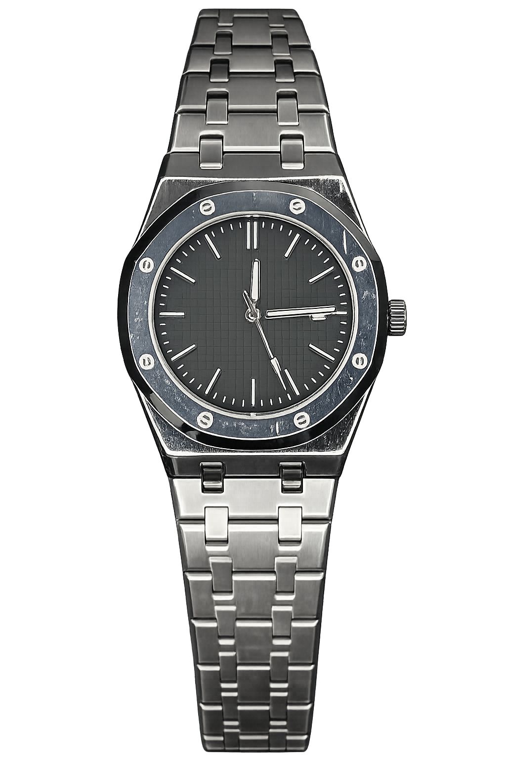 AP Silver Black 42MM | Paslanmaz Çelik