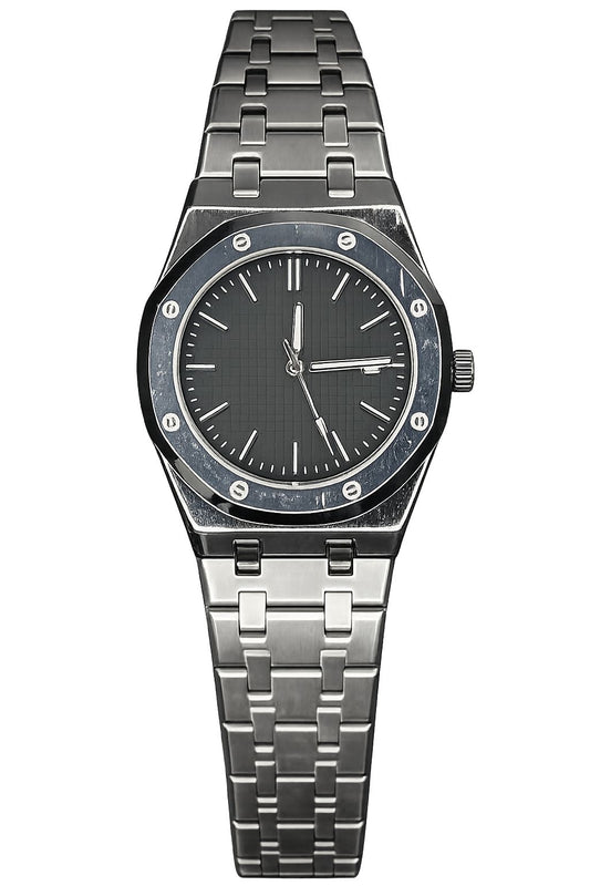 AP Silver Black 42MM | Paslanmaz Çelik