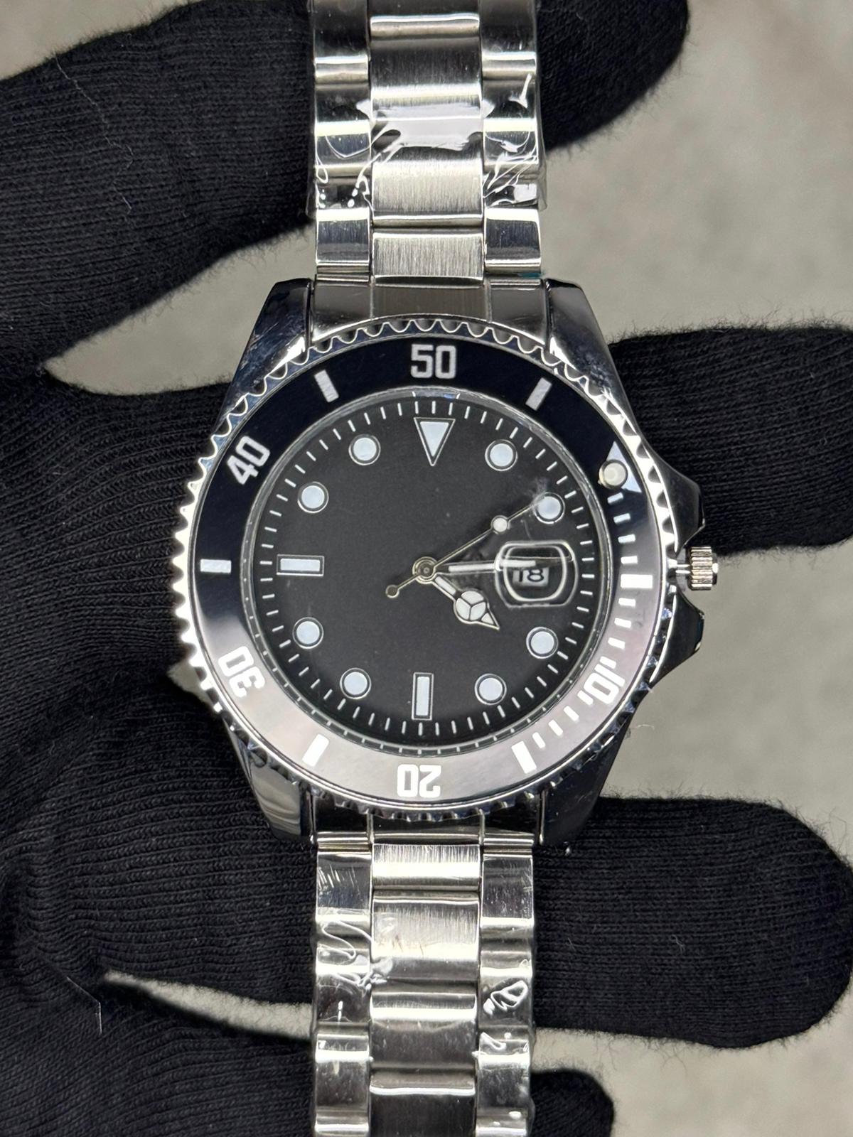 RLX SUB Silver Black | Paslanmaz Çelik