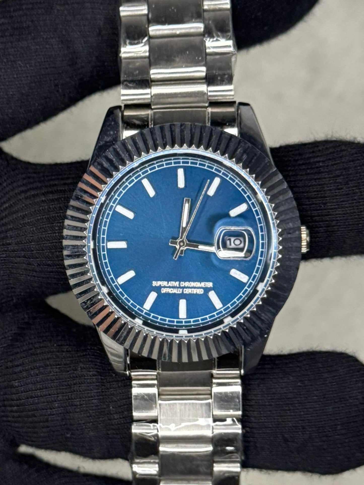 RLX DJ Blue Fluted | Paslanmaz Çelik